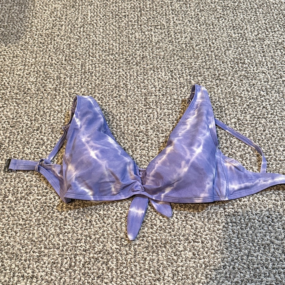 Sun-dazed Purple Tie-Dye Bikini Top